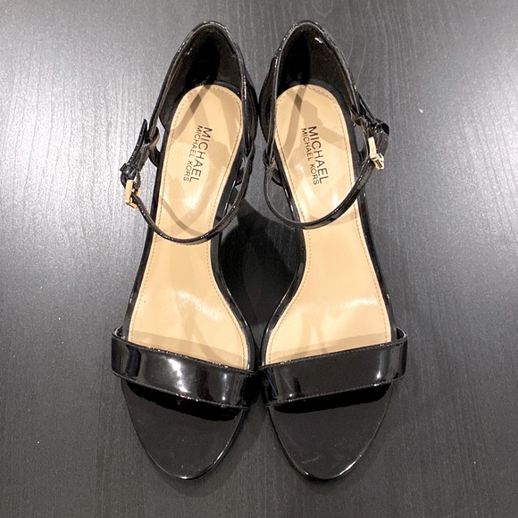 Michael Kors Shoes - Michael Kors Black Patent Leather Heel Size 6.5M